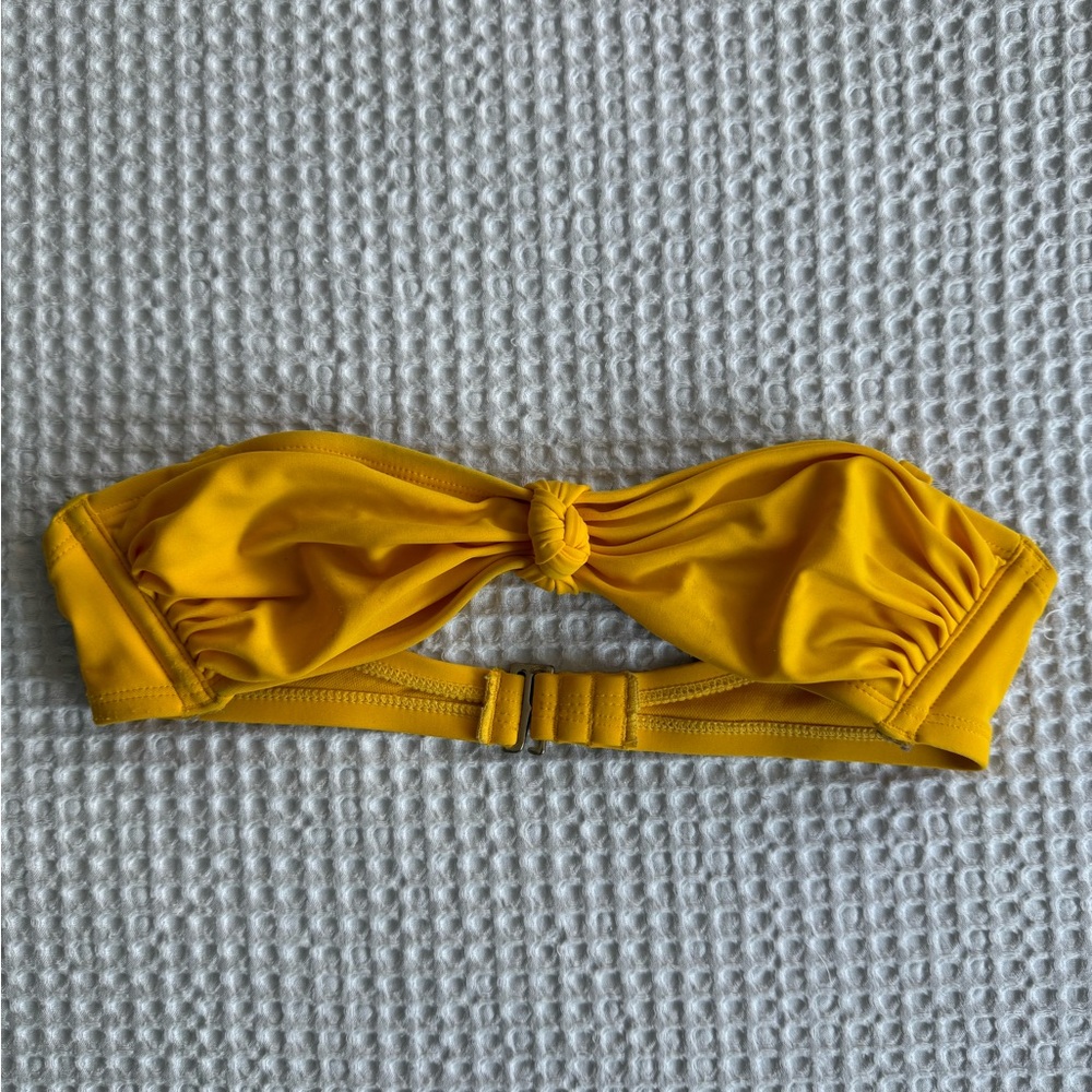 Yellow Bandeau Bikini Top